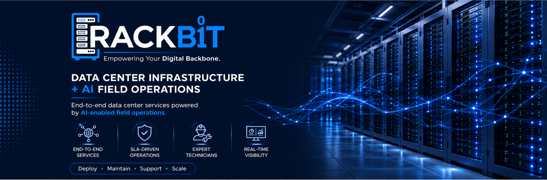 RackBit data center infrastructure and AI field operations